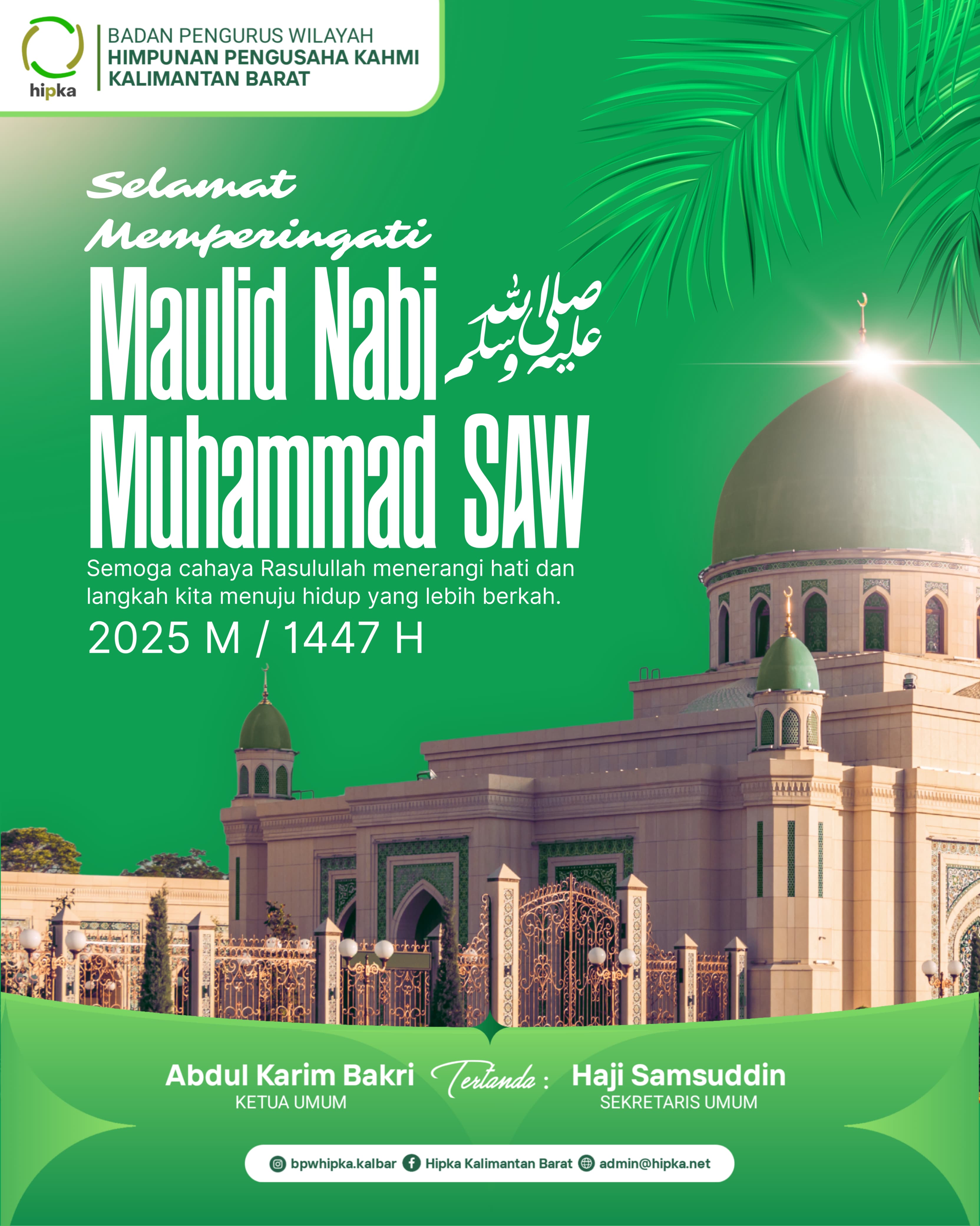 Selamat memperingati Maulid Nabi Muhammad SAW 1447 H.