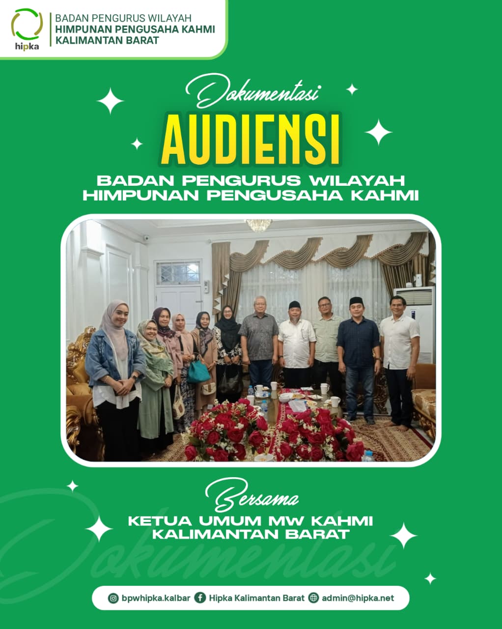 Audiensi dan Koordinasi BPW HIPKA Kalimantan Barat bersama Ketua MW KAHMI Kalimantan Barat